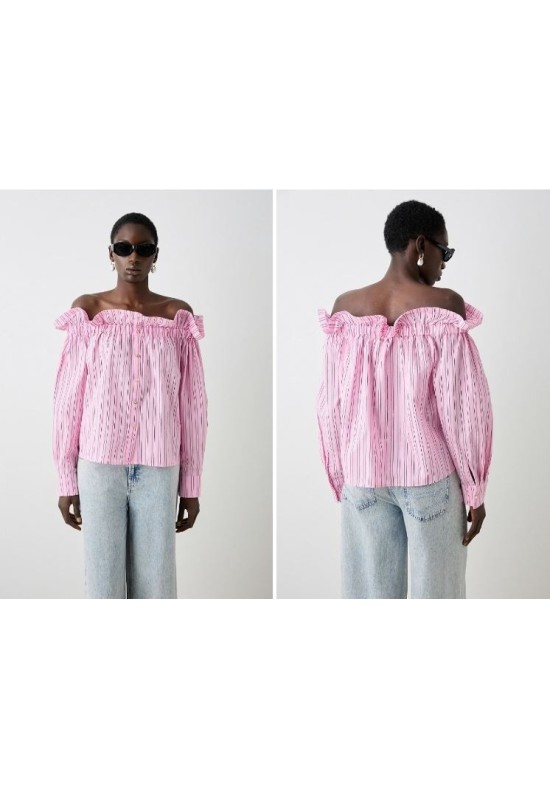 BLUSA RAYAS ROSA