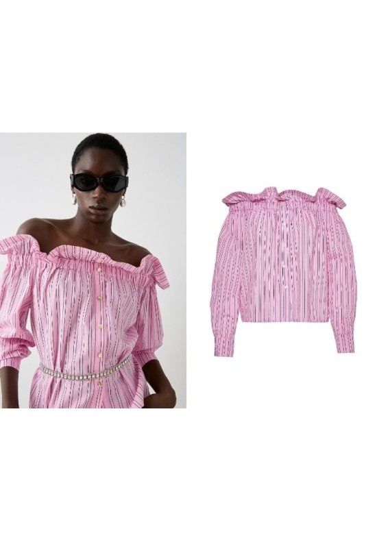 BLUSA RAYAS ROSA