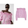 BLUSA RAYAS ROSA