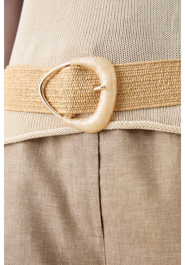 CINTURÓN ANCHO CON TEJIDO