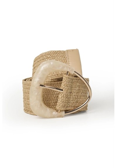 CINTURÓN ANCHO CON TEJIDO