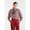 CAMISA DE FLORES CON LAZADA