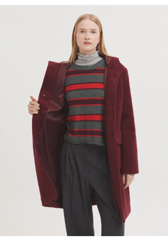 ABRIGO BURDEOS NICE THINGS