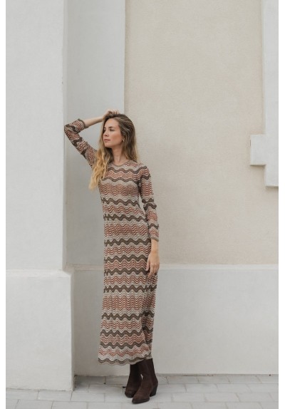 VESTIDO ONDAS ESEOESE FW25 TIENDA NAP MODA MUJER SHOP ONLINE MULTIMARCA AVILES ASTURIAS