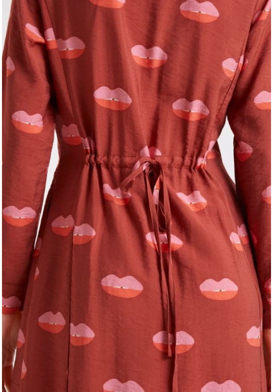 VESTIDO MIDI ESTAMPADO LIPS