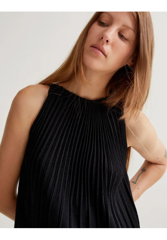 VESTIDO LARGO PLISADO