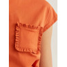 CAMISETA NARANJA BOLSILLO