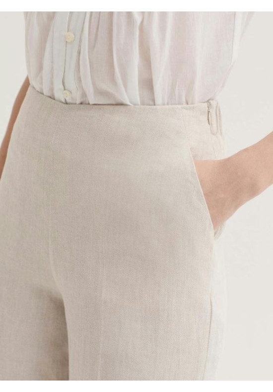 PANTALON LINO EN JACQUARD ESPIGA