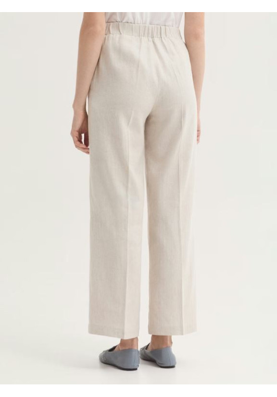 PANTALON LINO EN JACQUARD ESPIGA