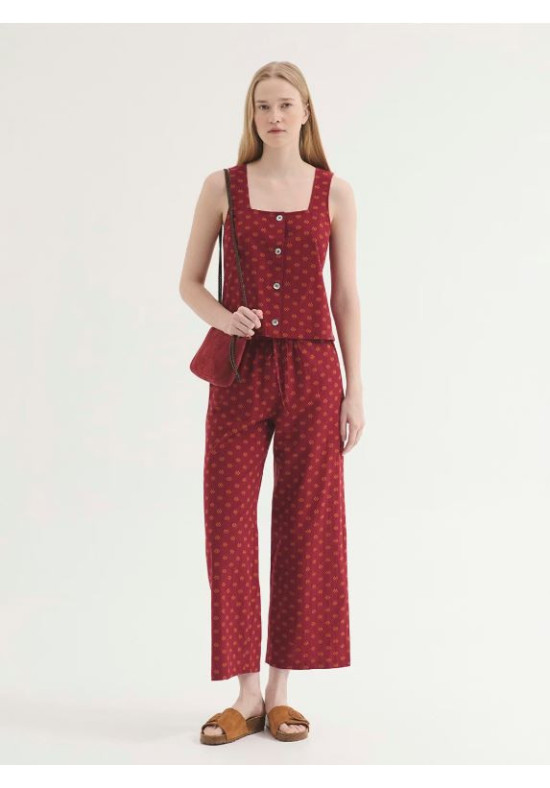 PANTALON DE JACQUARD CON TOPOS