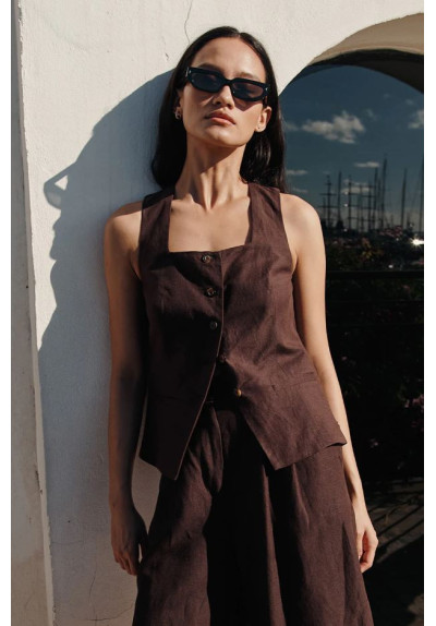 TOP TAHMARA MARRÓN