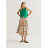 FALDA MIDI PRINT TULIPANESS