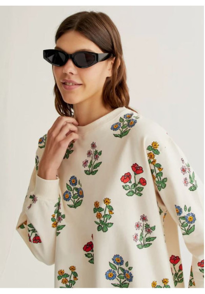 SUDADERA CON FLORES
