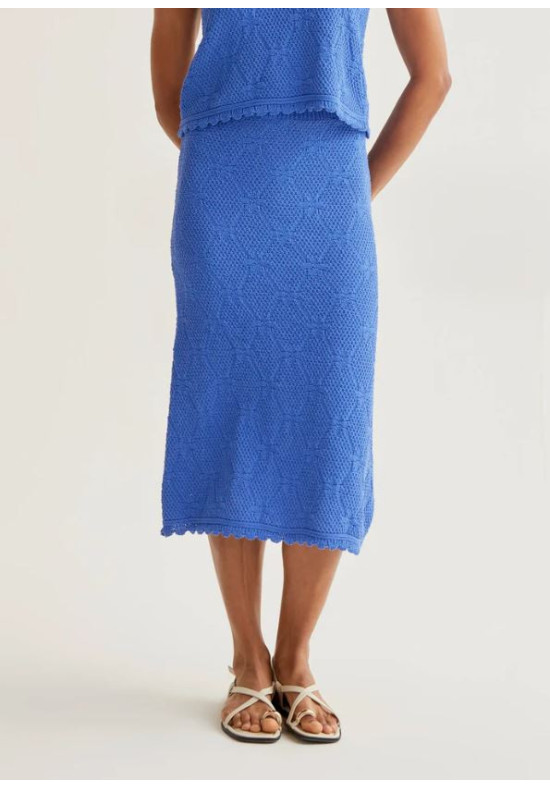 FALDA MIDI CON BORDADO