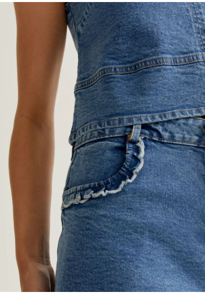 FALDA MINI DENIM AZUL