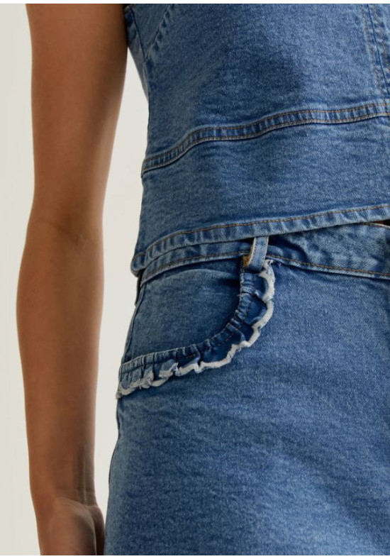 FALDA MINI DENIM AZUL