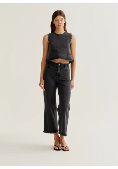 TOP DENIM NEGRO