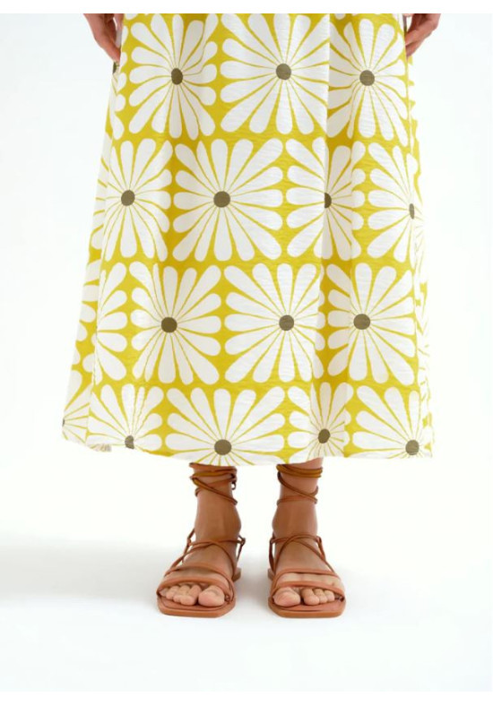 FALDA MIDI OLIVE