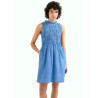 VESTIDO MINI CHAMBRAY AZUL