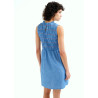 VESTIDO MINI CHAMBRAY AZUL