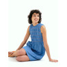 VESTIDO MINI CHAMBRAY AZUL