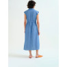 VESTIDO MIDI CHAMBRAY AZUL