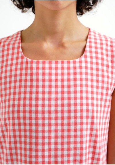 VESTIDO MIDI CUADROS