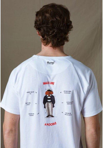 CAMISETA POODLE BLANCA