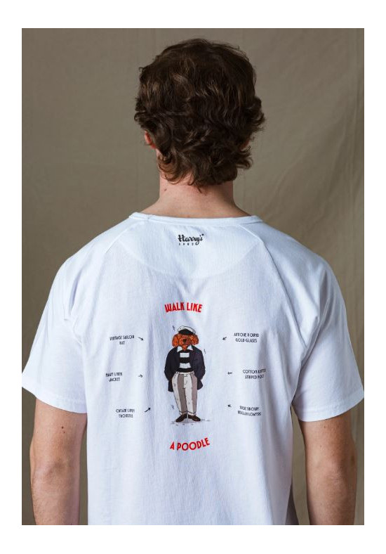 CAMISETA POODLE BLANCA