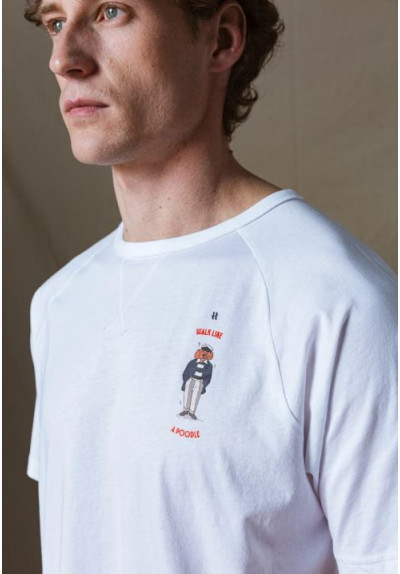 CAMISETA POODLE BLANCA