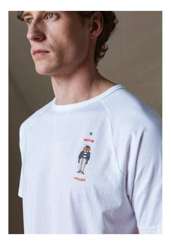 CAMISETA POODLE BLANCA