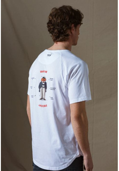 CAMISETA POODLE BLANCA