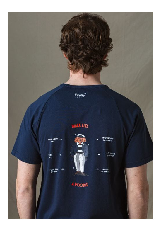 CAMISETA POODLE MARINO