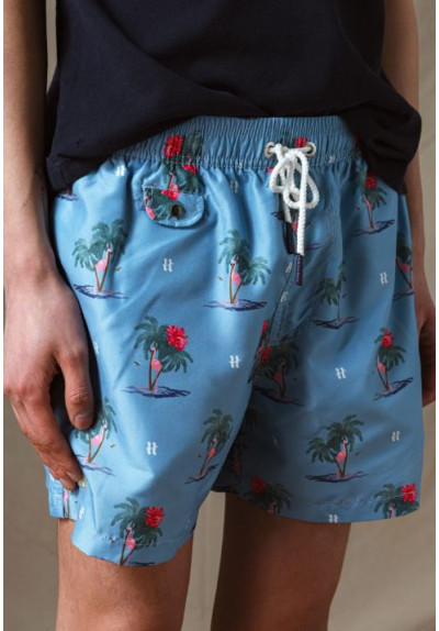 BAÑADOR PALMERAS AZUL