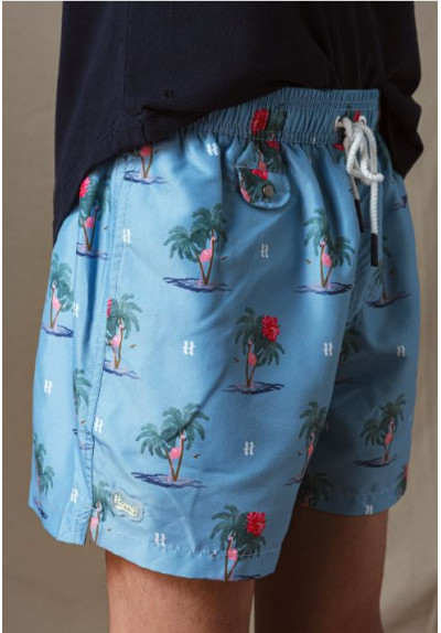 BAÑADOR PALMERAS AZUL