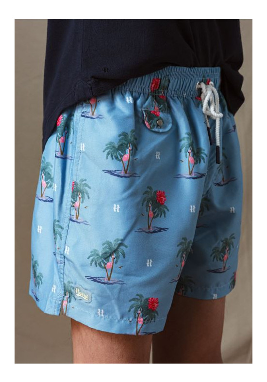 BAÑADOR PALMERAS AZUL