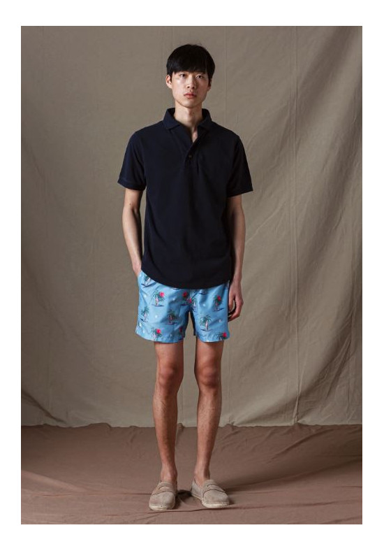 BAÑADOR PALMERAS AZUL