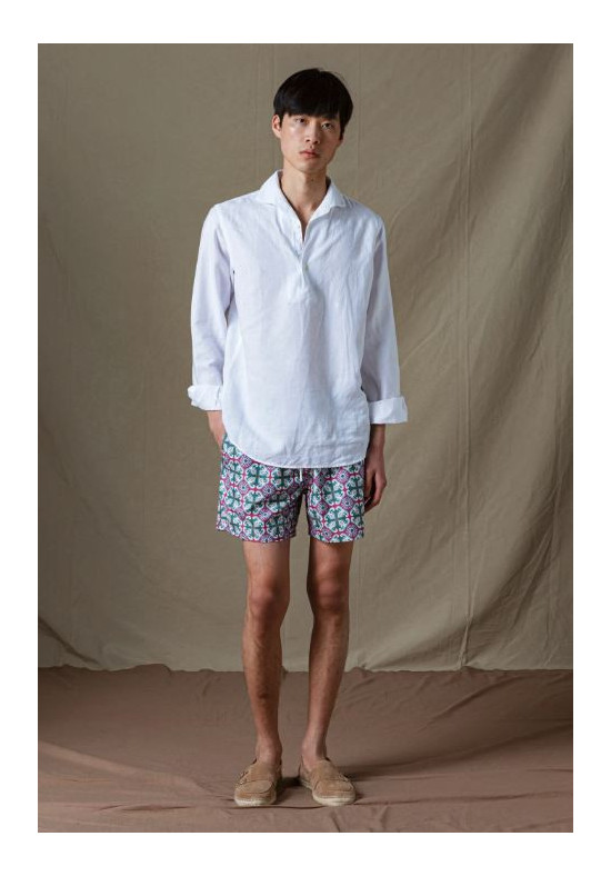 BAÑADOR GEOMETRICO BURDEOS