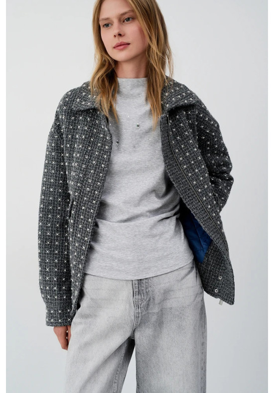 CHAQUETA SHINY TWEED