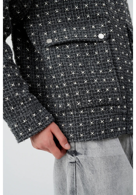 CHAQUETA SHINY TWEED