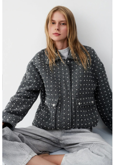 CHAQUETA SHINY TWEED