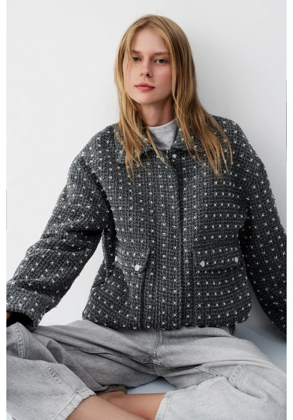CHAQUETA SHINY TWEED