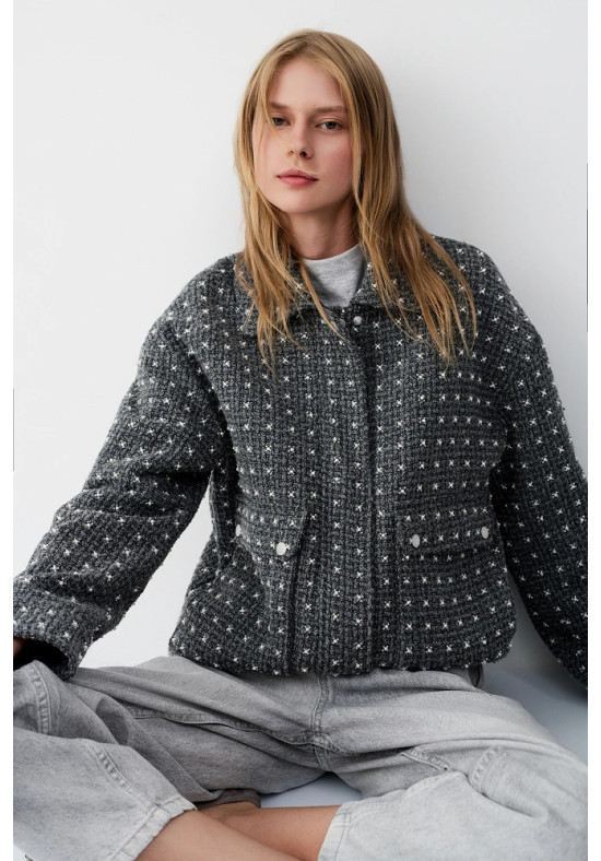 CHAQUETA SHINY TWEED