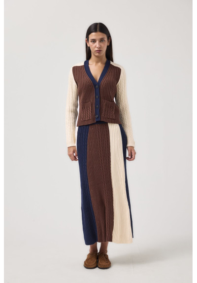 CARDIGAN TRICOLOR